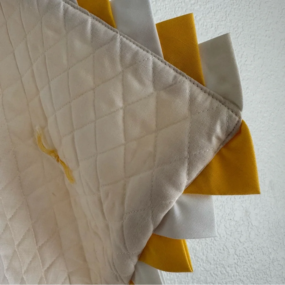 Vintage Hand Stitched Embroidered Aplique Baby Quilt Unisex
